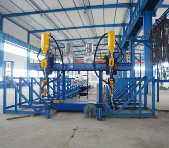 H beam welding line